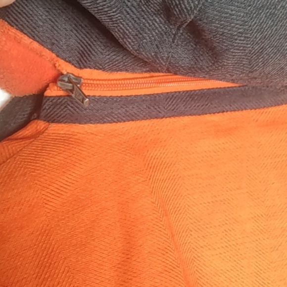 MONSTER Boys Winter Coat size 10 black, orange, and yellow stripes - Picture 12 of 15